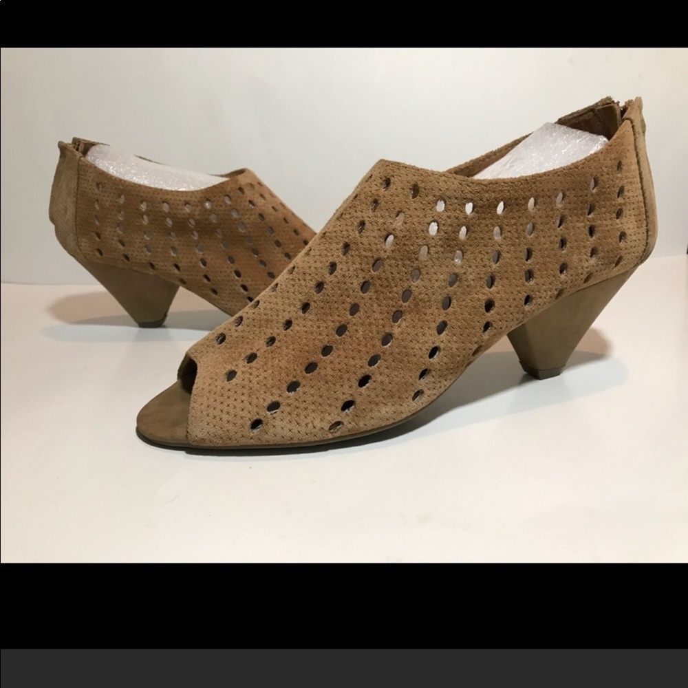 Jeffrey Campbell nude suede ankle booties
